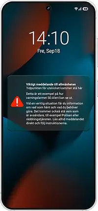 SE-Alert, skärmbild